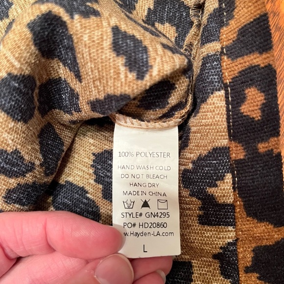 Hayden Girls Corduroy Leopard Overall Dress Size L (age 11/12) - Picture 12 of 12